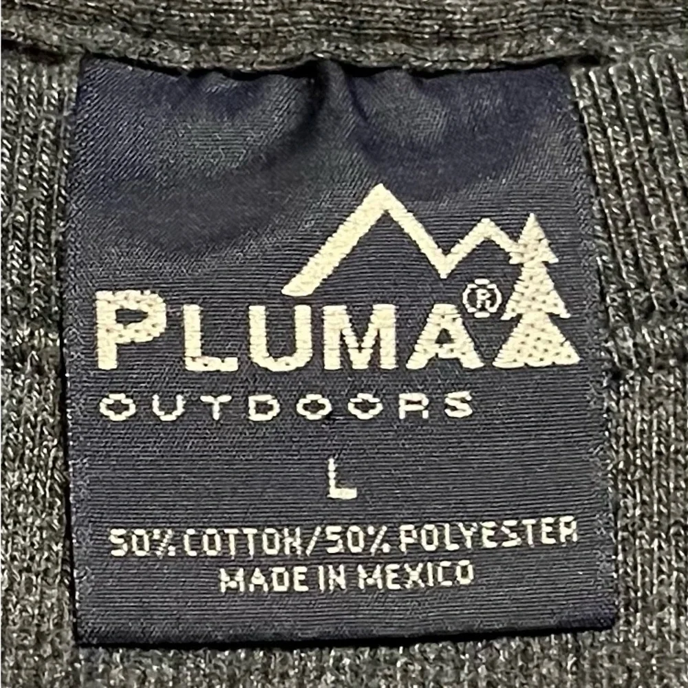 Pluma Outdoors Gray Sweatshirt Adult Size Large Vintage‎